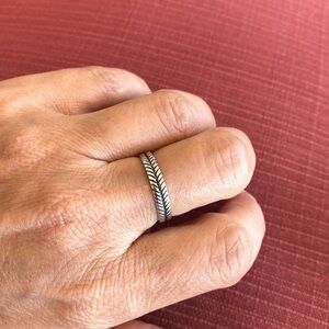 925 Sterling silver CZ leaf wedding Band available sizes 5 6 7 8 9